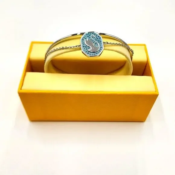 SWAROVSKI Swan Bangle Bracelet NEW WITH TAGS IN BOX - Picture 6 of 6